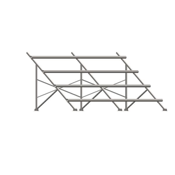 14 Module Static Angle Ground Mount [40°] Portrait (3 A-frames)